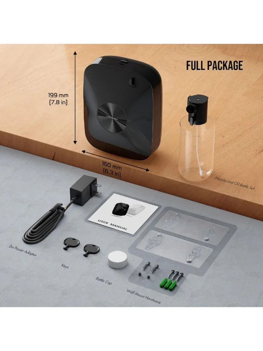 Smart Waterless Essential Oil Diffuser for Large Rooms - Aromatherapy